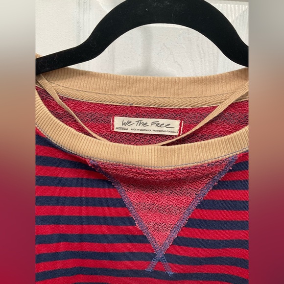 NEW Free People Classic Striped Oversized Crewneck Nautical Combo Size Large - Picture 4 of 6